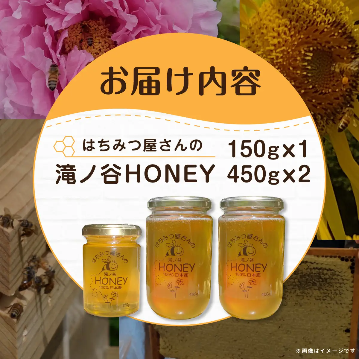 はちみつ屋さんの滝ノ谷HONEY 150gx1, 450gx2 MBAW007