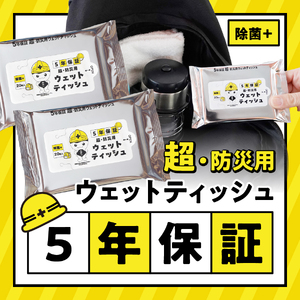 防災対応ウェットティッシュ　45個セット 防災 除菌 長期保存 備蓄 災害