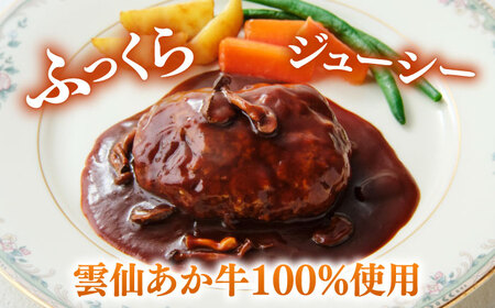 【希少】雲仙 あか牛 ハンバーグ 3個 (150g×3個) / 加熱済 国産 長崎和牛 牛 牛肉 加工品 冷凍 / 南島原市 / 株式会社高田牧場[SGQ004]