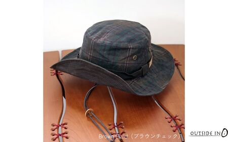 Wax Cotton Hat Col.01 Black Watch（グリーンチェック） 帽子 キャップ ハット フリーサイズ キャンプ用品 アウトドア用品 [OUTSIDE IN]【025S080】