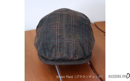 Wax Cotton Driver Cap Col.01 Brown Plaid（ブラウンチェック） 帽子 ドライバーキャップ ハット フリーサイズ キャンプ用品 アウトドア用品 [OUTSIDE IN]【021S077】
