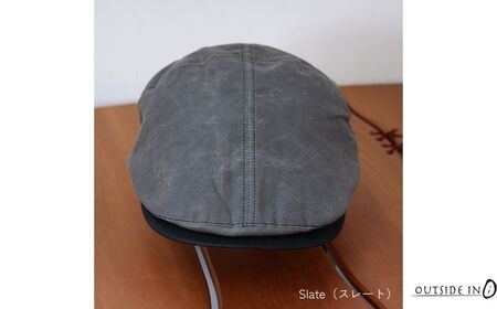 Wax Cotton Driver Cap Col.02 Slate（スレート）帽子 ドライバーキャップ ハット フリーサイズ キャンプ用品 アウトドア用品 [OUTSIDE IN]【021S078】