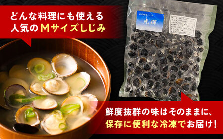 【全6回定期便】産地直送！宍道湖産 冷凍大和しじみMサイズ1kg(500g×2) 砂抜き処理済 島根県松江市/りすたむmatsue[ALDE020]