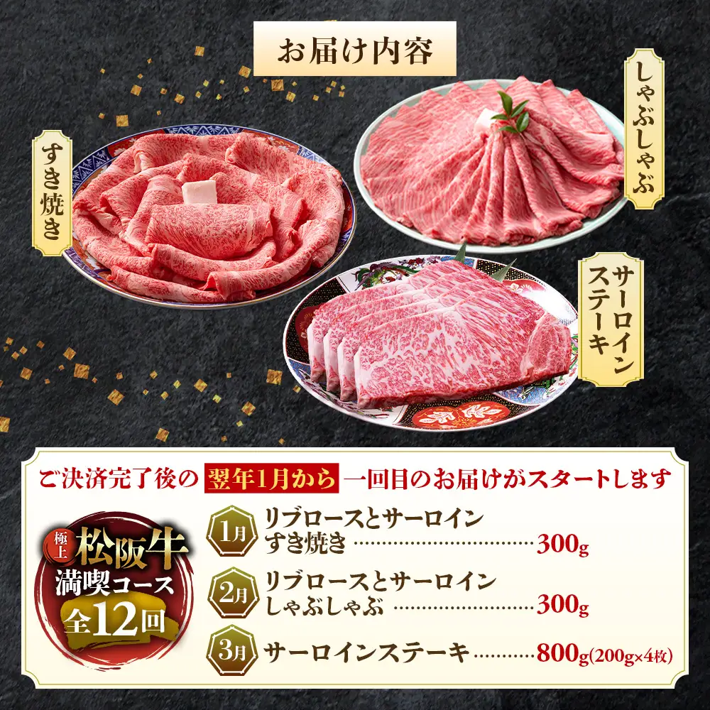 1月開始 松阪牛 定期便 12回 松坂牛