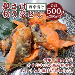【骨取り】西京漬け銀さけ切り落とし＆みりん醤油漬けイカ短冊 ボリュームの合計1.1kg!