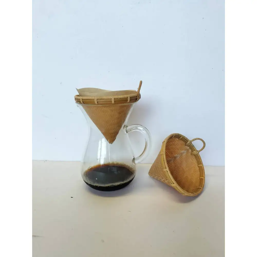 【佐渡産真竹使用】あじろ編み　コーヒードリッパー【サイズ大】