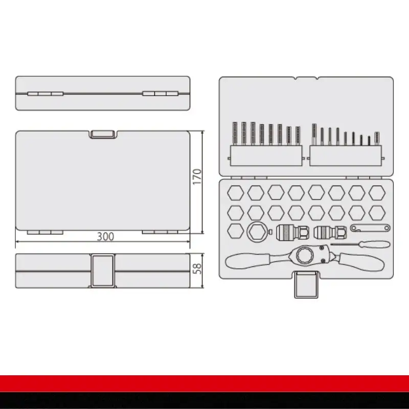 TONE トネ タップ＆ダイスセット TDS400 15001-40001326｜工具 整備士 自動車 バイク DIY メンテナンス