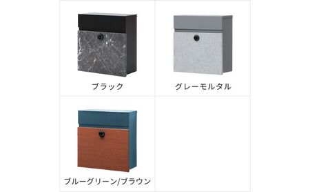 壁掛けポスト Gate（ゲート） 選べるカラー 壁掛け ポスト 壁付けポスト 郵便受け 郵便ポスト ポスト郵便受け メールボックス ダイヤル錠 大容量 レターパック 家庭用 玄関 一軒家 DIY おしゃれ エクステリア インテリア 雑貨 兵庫 兵庫県 小野市 グレーモルタル