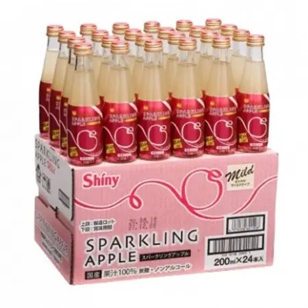 【シャイニーアップルジュース】スパークリングアップル マイルド 200ml×24本【1692501】
