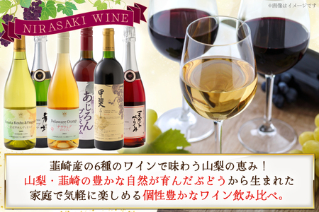 個性豊かな韮崎産赤白ロゼスパークリング6種 飲み比べセット [株式会社まあめいく 山梨県 韮崎市 20745326]