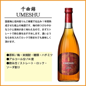 【千曲錦酒造】リキュール720ml×2本　千曲錦UMESHU（北海道・沖縄県・離島は配送不可）信州 長野 佐久 地酒 晩酌