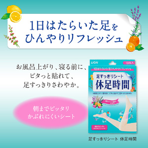 ライオン 休足時間 足すっきりシート 2枚入り 45個 セット