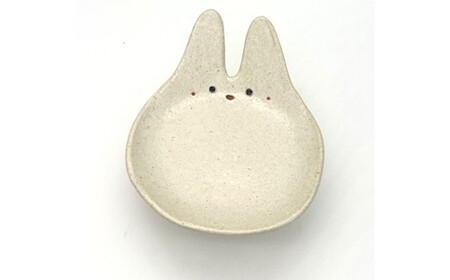 うさぎの中皿 マットホワイト 2枚セット【716】_HA1714