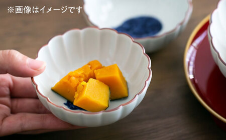 【波佐見焼】呉須猫 菊割小付 〈三日月〉 3点セット【西海陶器】[OA500]