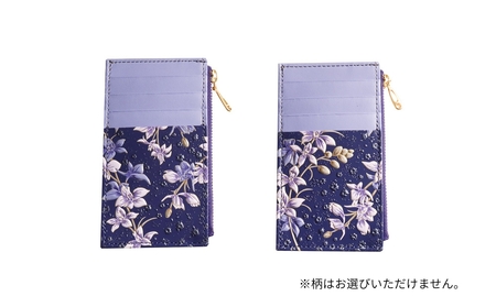 【浅草文庫】フラグメントケース〈千鳥草柄〉(カラー：パープル)_0054-024-T07-3