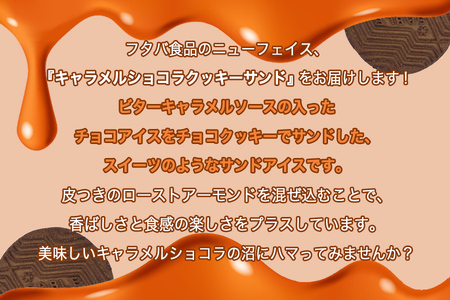 フタバ食品　キャラメルショコラクッキーサンド　12個/人気返礼品 フタバ食品 福袋 スイーツ デザート 大容量 プレミアム 人気 お取り寄せ 限定品 オリジナル 食べ比べ 詰め合わせ 氷菓子 バニラ チョコ アソート 大人におすすめ 子供 おやつ 夏 ひんやり 一押し