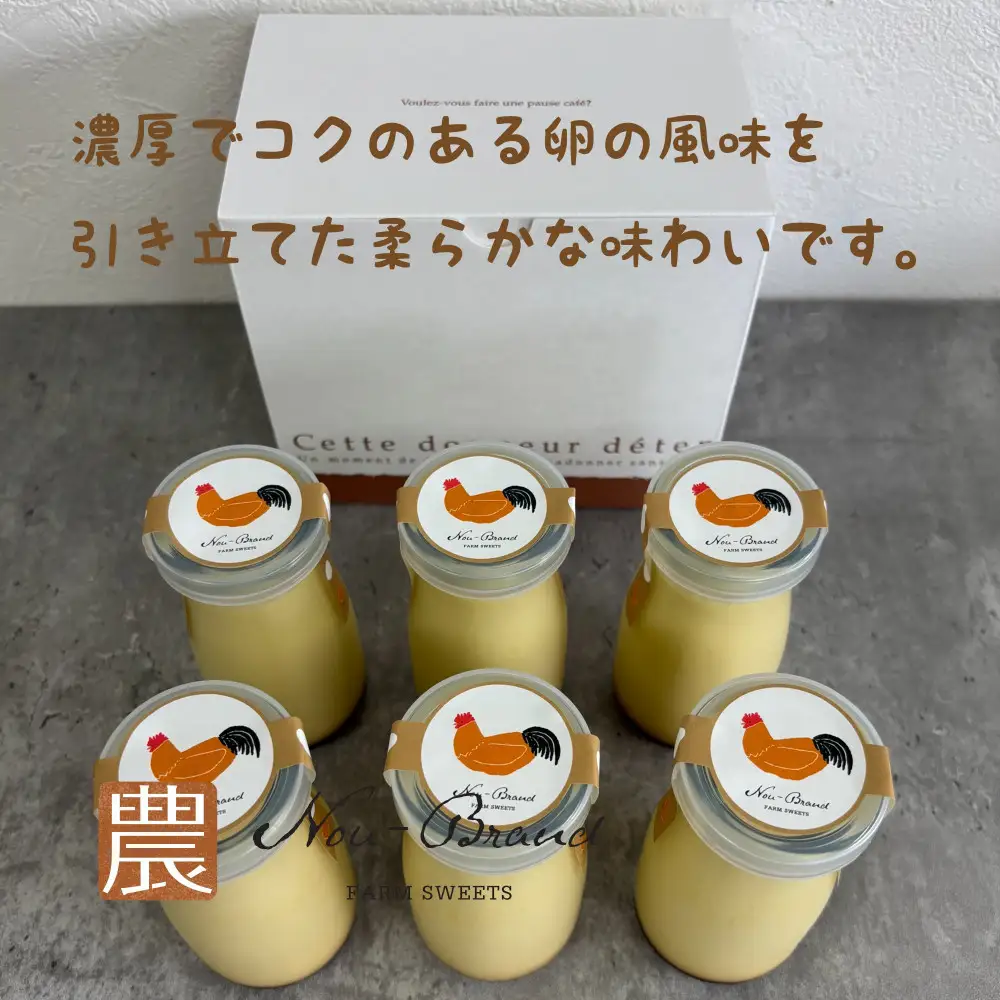 名古屋コーチン卵　プリン（６個入り）