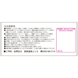信州　筑北村営 西条温泉とくら割引券30,000円