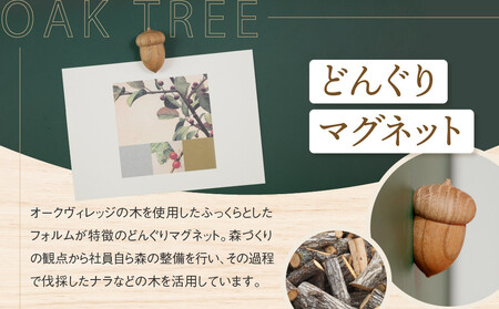 【オークヴィレッジ】どんぐりマグネット |  ギフトラッピング対応 雑貨  ウッド おしゃれ 木製 文具 飛騨高山 オークヴィレッジ(株) AH319VC13