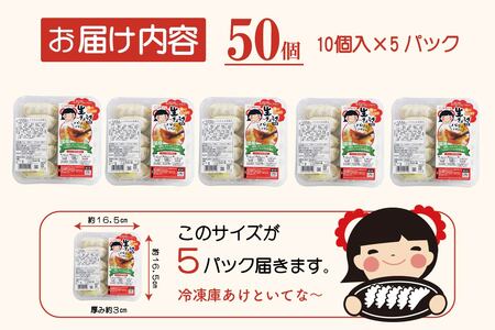 ハナちゃん生ぎょうざ 冷凍餃子 50個セット [0271]