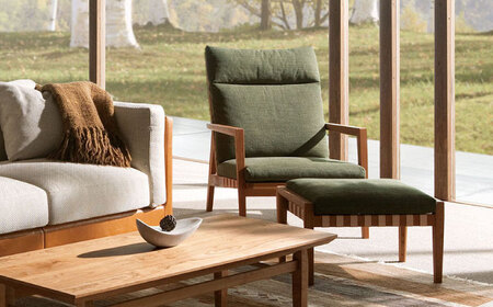 【Ritzwell】BLAVA HIGH-BACK EASY CHAIR　-ブラックチェリー材- 椅子 スツール[AYG044]