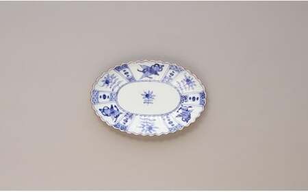 有田焼 芙蓉紋 菊型 オーバルプレート 2個セット【鷹巣瑞光堂】食器 器 うつわ 手描き 楕円皿 50000円 5万円 A50-314