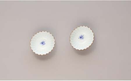 有田焼 芙蓉紋 菊型 小鉢 2個 セット【鷹巣瑞光堂】食器 器 うつわ 手描き 40000円 4万円 A40-418