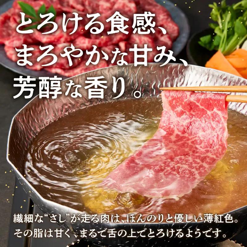 森本牧場産 本格黒毛和牛 筑穂牛 赤身スライス 500g【D8-016】