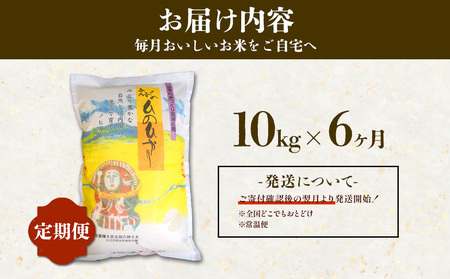 【令和7年産】【半年定期便】令和7年産 えびの産 ひのひかり 10kg×6ヶ月 合計60kg 米 お米 精米 白米 ご飯 国産 宮崎県産 九州産  送料無料 こめ おにぎり お弁当