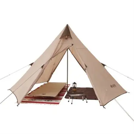 LOGOS コットンラグ (240×90cm)ブルー 雰囲気あるアウトドアシーンに 71809757【1689208】