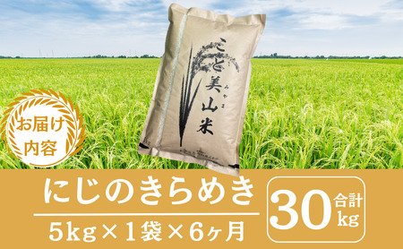 【定期便6回】令和7年産 にじのきらめき 5kg 美山町産 こと美山米
