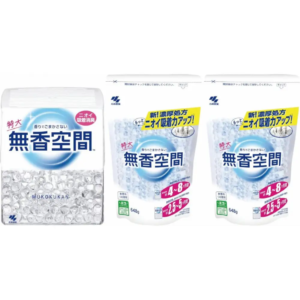 小林製薬「無香空間」本体1+詰替え2