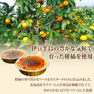 柑橘のクレームブリュレ4個  柑橘スイーツ