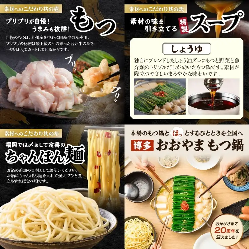 博多名物もつ鍋バラエティセット【隔月定期便(計3回発送)】【F-031】