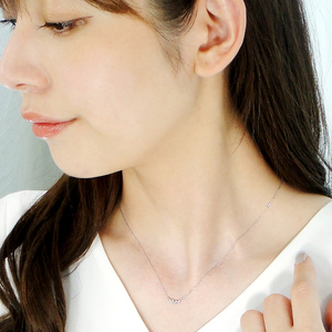K10WG ダイヤモンドネックレス(Fph014-3)