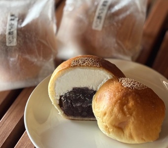 【3回定期便】しょこら亭 麒麟山吟醸生クリームあんパン8個セット （4ヶ月毎×3回） パン 餡パン 冷凍 1Z60036
