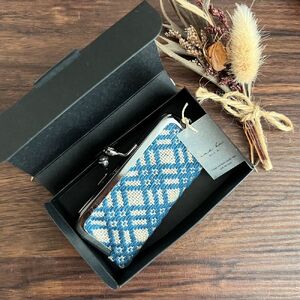 こぎん刺し　印鑑ケース（藍染ブルー）ハンドメイド印鑑ケース手作り 青森県五所川原市