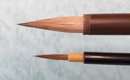 熊野筆 俳画用筆2本セット【筆 絵筆 俳画 熊野筆 伝統工芸 職人技 手作り 高級筆 日本製 画材 絵画 セット 贈り物 ギフト プレゼント】 29-14