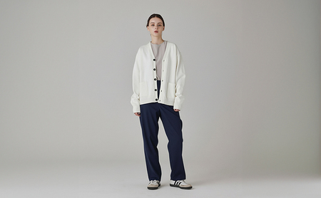 カーディガン アンユースレス スニットカーディガン 服 洋服 ファッション 耐久性 上品 コーマ糸 無撚糸コットン 洗濯可能 墨田区 東京都 ネイビー/XL規