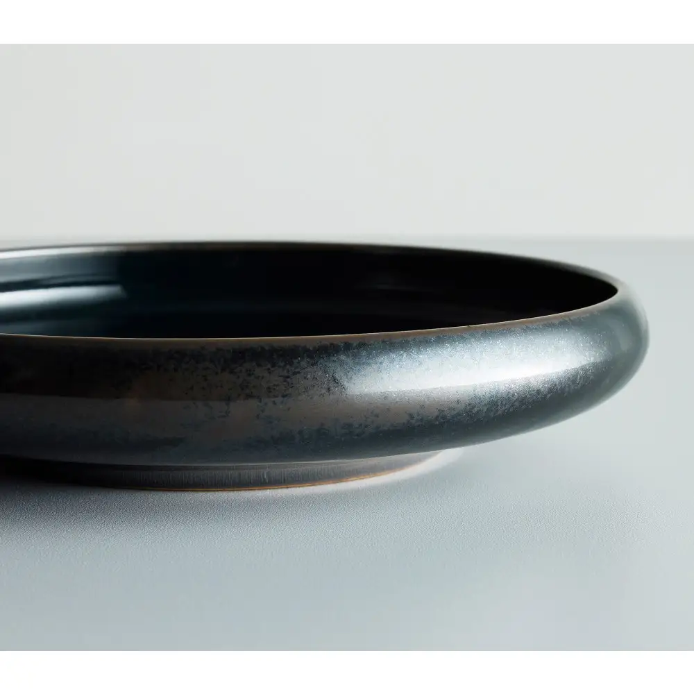 Tableware Shallow Bowl Curveペアセット21cm 藍墨