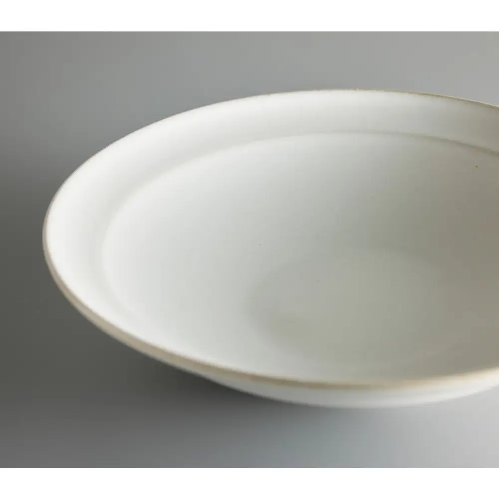 Tableware Shallow Bowl Rimペアセット21cm 乳白