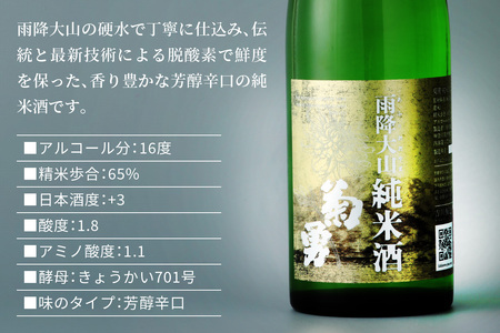 吉川醸造 菊勇 雨降大山純米酒 720ml [0848]