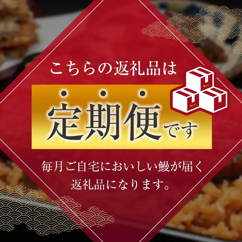 ＜定期便＞3尾×全3回 国産 うなぎ 蒲焼 有頭 計1.6kg以上（1回あたり 計543g以上） たれ付き 宮崎県産 鰻 中村商店