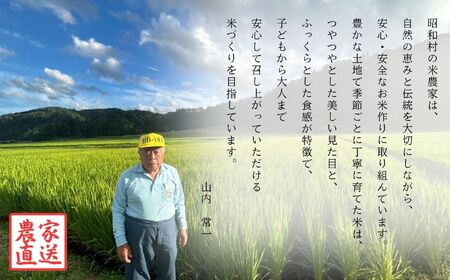 昭和村産米「ひとめぼれ」5kg 米 精米 ヒトメボレ ひとめぼれ お米 こめ コメ 5kg 白米 ご飯 おすすめ お中元 お歳暮 ギフト 昭和村 ふくしま 福島県 送料無料【山内常一】