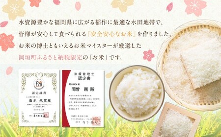 【12ヶ月定期便】福岡県産つやさくら 20kg 岡垣町 ふるさと納税返礼品 お米 こめ 精米 ご飯 ごはん 国産 定期便