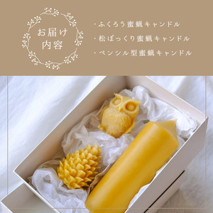 【信州産蜜蝋100％】蜜蝋キャンドルセット