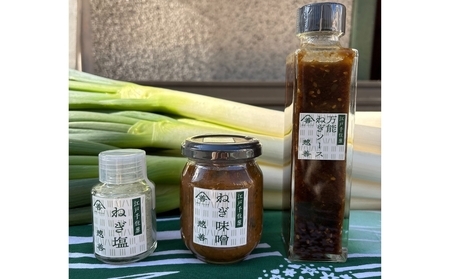 江戸千住葱 調味料セット (ねぎ塩・ねぎ味噌・万能ねぎソース)_0240-001-T07