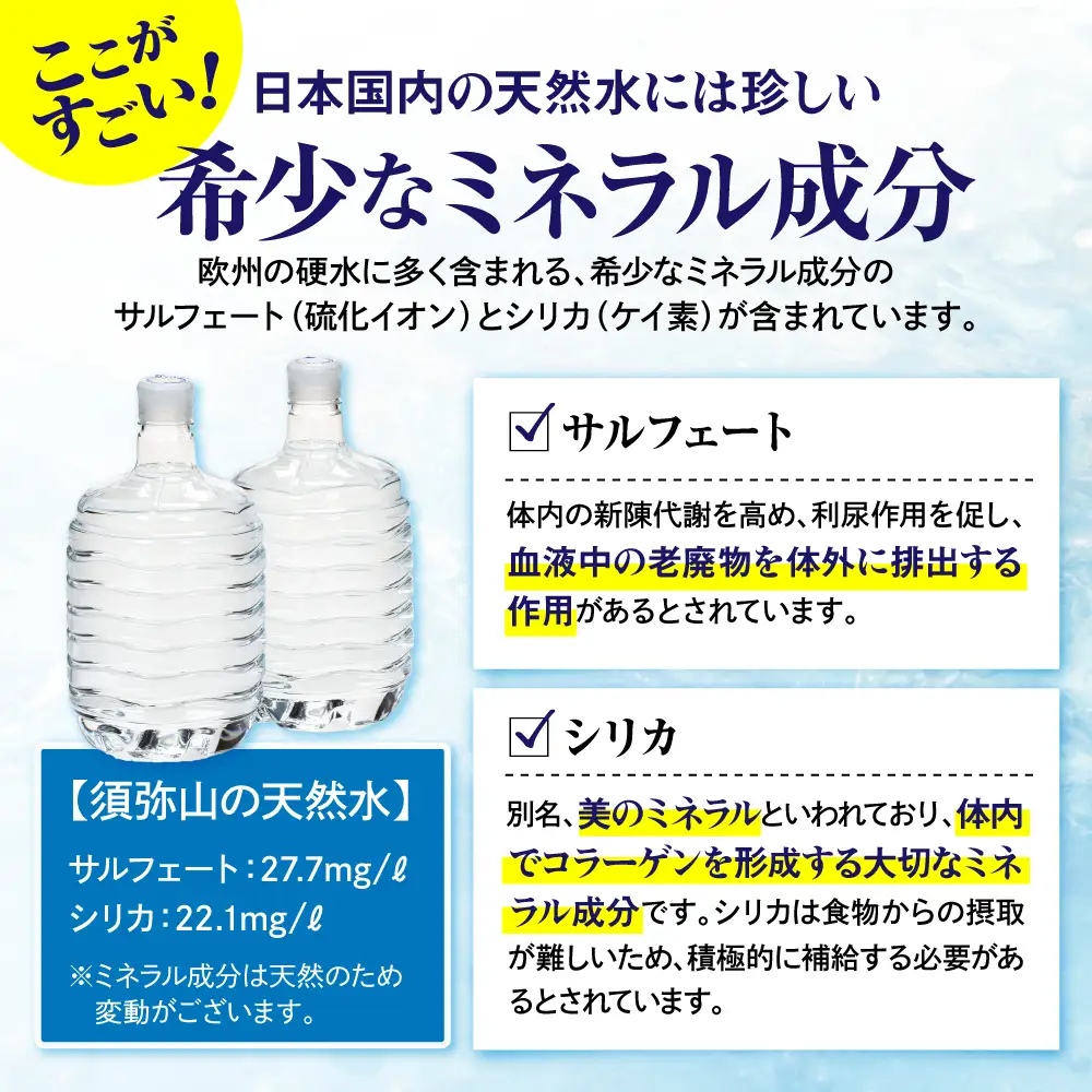 【定期便】妙高山の天然水8L2本×12回 ＋卓上ウォーターサーバー付