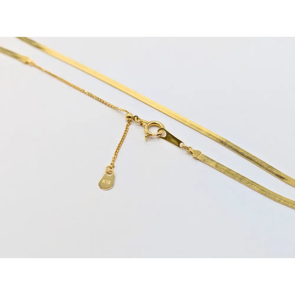 【18金イエローゴールドネックレス ビロードチェーン 40cm+5cm】｜18金 ネックレス 山森製鎖 ジュエリー アクセサリー
