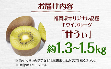 福岡限定品種キウイ「甘うぃ」約1.3kg-約1.5kg／2026年11月頃より発送予定 桂川町/一般社団法人地域商社ふるさぽ[ADCF013]